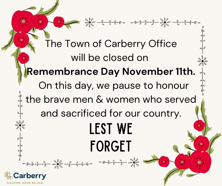 Office Closure November 11th