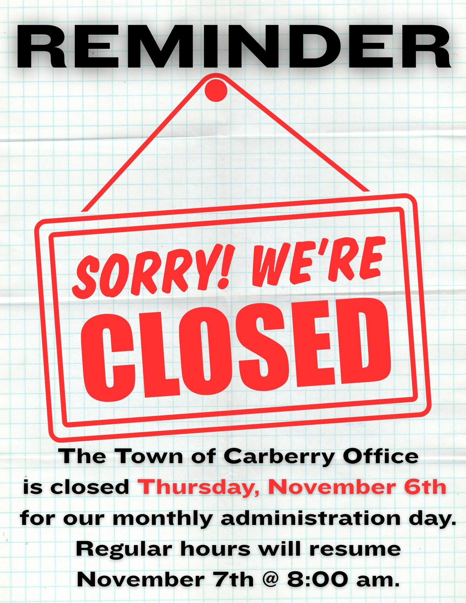 Office Closed - Admin Day