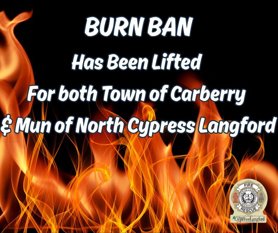 BURN BAN LIFTED